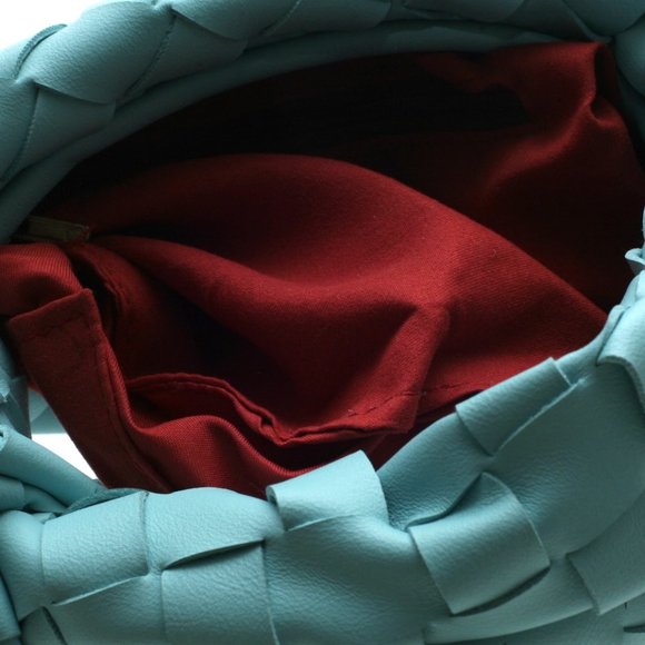 New Yellow Basket Weave Mini Tote Knot in Handle - Picture 5 of 5